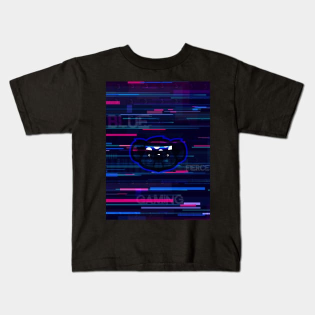 LIMITED Glitch Koala Logo+Text Kids T-Shirt by BlueFierce Apparel